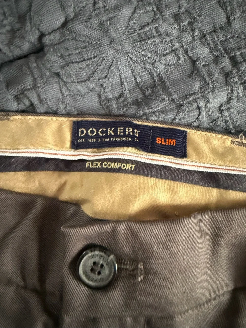 Dockers Men's Charcoal Gray Chinos